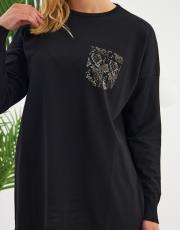 göğüsü cepli tunik 