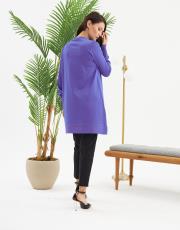 reklanlı kolları yırtmaçlı ve düğmeli tunik  12