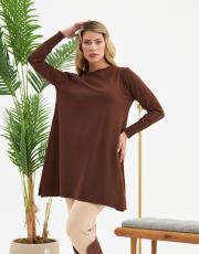 reklanlı kolları yırtmaçlı ve düğmeli tunik  14