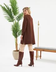 reklanlı kolları yırtmaçlı ve düğmeli tunik  16