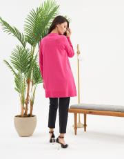 reklanlı kolları yırtmaçlı ve düğmeli tunik  4