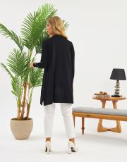 reklanlı kolları yırtmaçlı ve düğmeli tunik  8