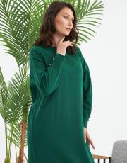 torba şerit detaylı elbise 