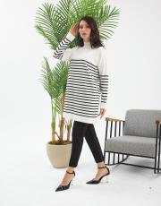 yarım balıkçı çizgili tunik  15