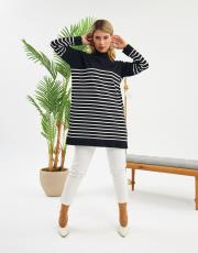 yarım balıkçı çizgili tunik  9