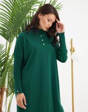 önü taşlı düğmeli t kol tunik  14