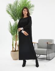 yakası simli elbise  